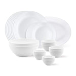 Borosil Orbit Series Opalware Dinner Set, 27 Pcs, White