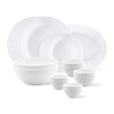 Borosil Orbit Series Opalware Dinner Set, 27 Pcs, White