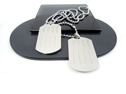 2 mm Army Dog Tag Military For Men