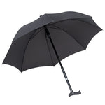 German Walking Stick with Umbrella (Black)