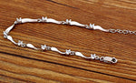Swarovski Silver Crystal Charm Bracelet For Women Girls