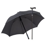 German Walking Stick with Umbrella (Black)