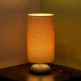 Mango Wood Round Table Lamp