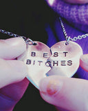Best Bitches Partners in Crime  BFF Heart Bracelet For Girls/Women