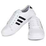Women's Lightweight White Lace-Up Sneakers Shoes