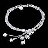 Hanging Charms Silver Charm Bracelet For Women Girls