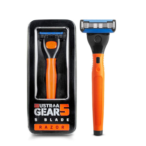 Gear 5 Shaving Razor (Handle + Blade) Orange
