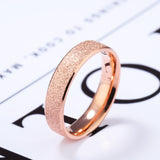 Dazzling Stardust Rose Gold Stainless Steel Ring For Girls & Women