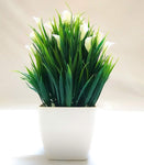 Artificial Bamboo Plant With White Pearl Pot