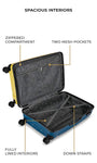 Nasher Miles Set of 2 Yellow Navy Blue Luggage Bags