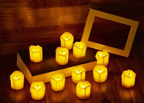 Plastic LED Light Candles - Box of 12