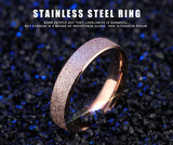Dazzling Stardust Rose Gold Stainless Steel Ring For Girls & Women
