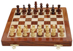 Handcrafted Folding Chess Set with Magnetic Pieces