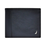 Nautica Men's Milled Leather Passcase Wallet