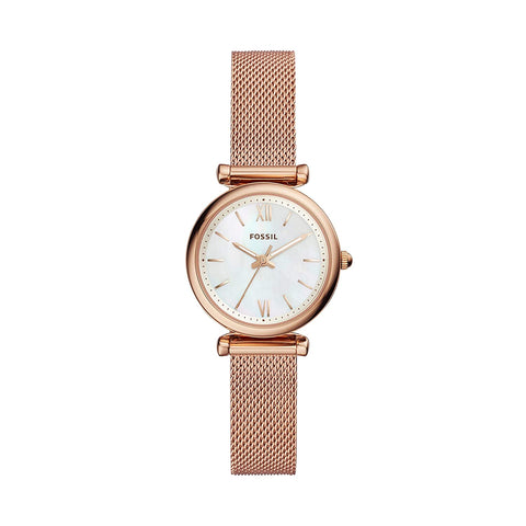 Fossil Carlie Analog White Dial Women's Watch