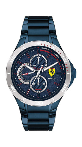 Scuderia Ferrari Pista Analog Blue Dial Men's Watch