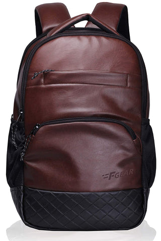 F Gear Luxur Brown Laptop Backpack