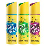 Set Wet Deodorant Spray Perfume (Pack of 3)