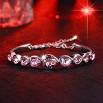Platinum Plated Crystal Bracelet For Women Girls