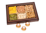 Diwali Assorted Dried & Dry Fruits Gift Box Hamper with Diyas