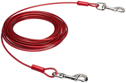 AmazonBasics Tie-Out Leash for Dogs up to 57 Kg, 30 Feet