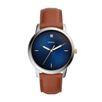 Fossil The Minimalist 3h Analog Blue Dial Men's Watch
