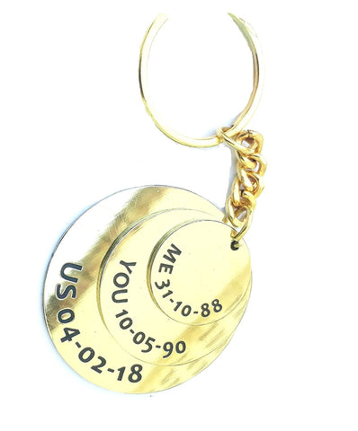 Golden Anniversary Gift Customized Date Key Case