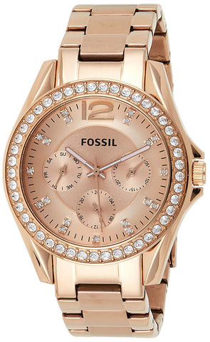 Fossil Riley Analog Rose Gold Dial Women's Watch