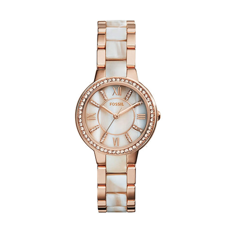 Fossil Virginia Analog Mother of Pearl Dial Women's Watch