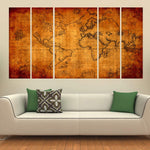 Beautiful Framed World map Wall Painting
