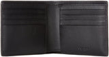 Coach Signature Crossgrain Leather Compact Wallet (Black)