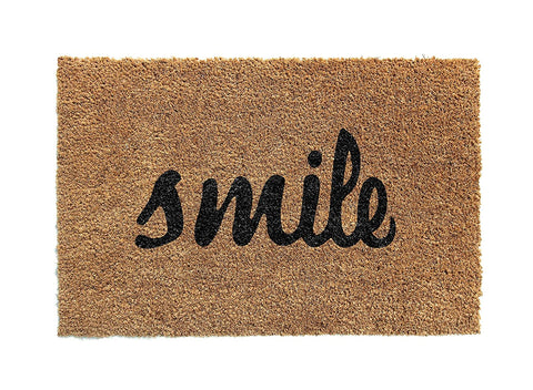 Natural Coir Doormat Smile