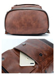 Fur Jaden Brown Leatherette Anti Theft Laptop Backpack