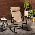 AmazonBasics Outdoor Patio Rocking Chair, Folding