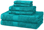 AmazonBasics 6 Piece Fade-Resistant Cotton Towel Set