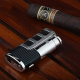 Cigarette Torch Lighter With Cigar Punch Cutter