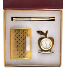 Apple Clock, Card Holder, Crystal Pen